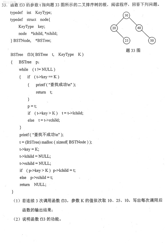 全国2015年10月自考《数据结构》试题